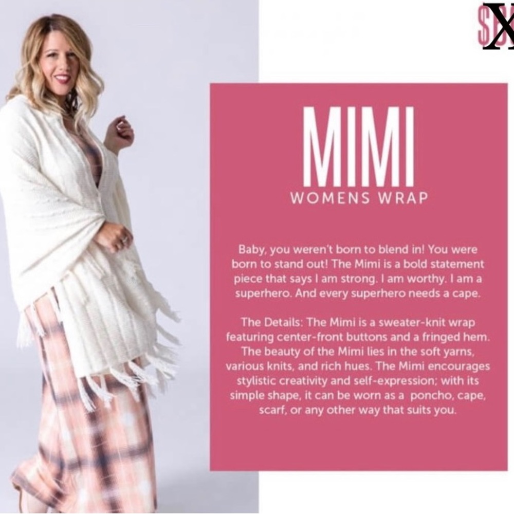 LuLaRoe MiMi Wrap - Picture 2 of 4